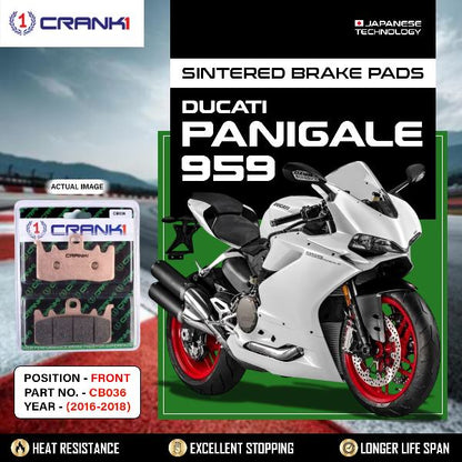 CRANK1 Brake Pads Front Ducati Panigale 959 2016-2018-CB036-2 Sets Front