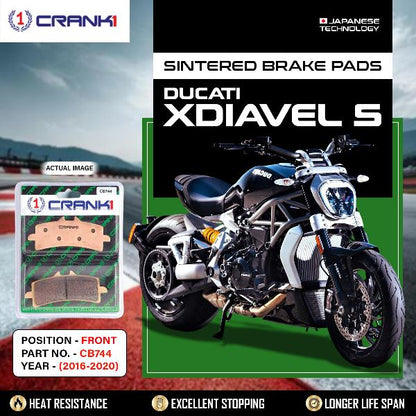 CRANK1 Brake Pads Front Ducati XDiavel S 2016-2020 -CB744-2 Set