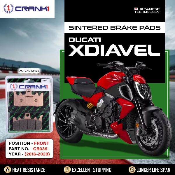 CRANK1 Brake Pads Front Ducati Xdiavel 2016-2020-CB036-2 Sets Front