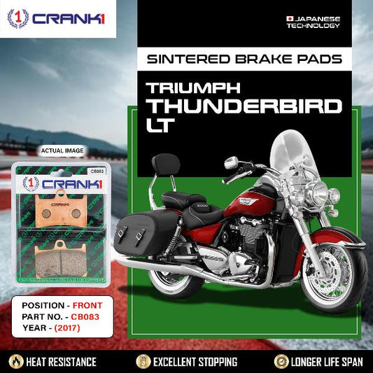 CRANK1 Brake Pads Front For Triumph Thunderbird LT (2017)-CB0832 Sets