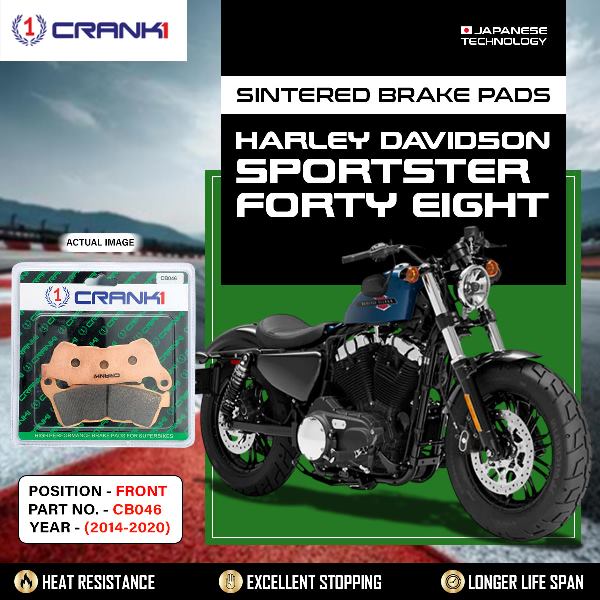 CRANK1 Brake Pads Front Harley Davidson Forty Eight -2014 to 2020- CB046