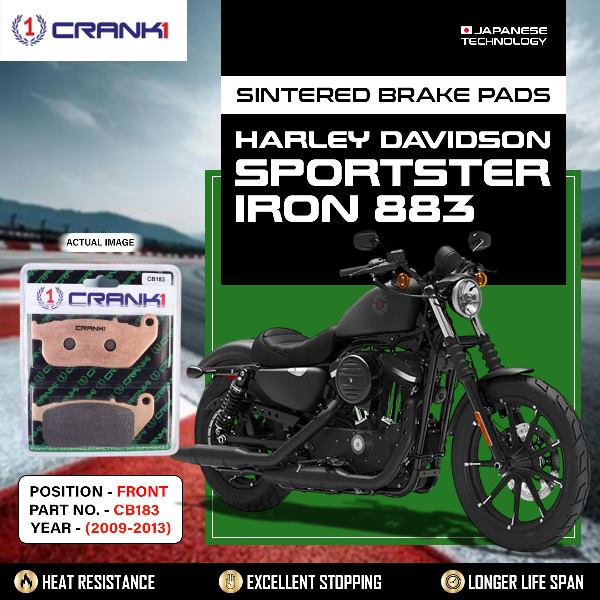 CRANK1 Brake Pads Front Harley Davidson Iron 883 – 2009 to 2013 – CB183