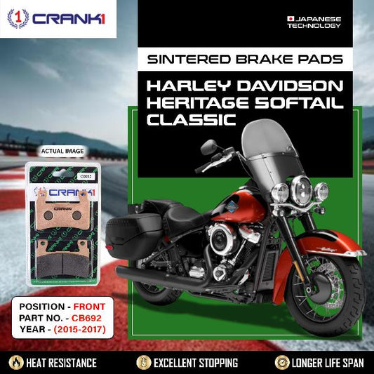 CRANK1 Brake Pads Front Harley Davidson Softail Classic-2015-2017 - CB692