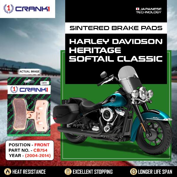 CRANK1 Brake Pads Front Harley Davidson Softail Classic  2004-2014- CB754