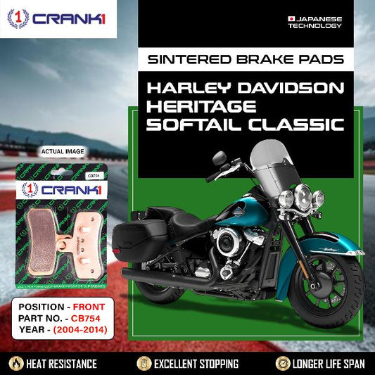 CRANK1 Brake Pads Front Harley Davidson Softail Classic  2004-2014- CB754