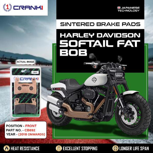 CRANK1 Brake Pads Front Harley Davidson Softail Fat Bob 2018 Onwards- CB692-2 Sets