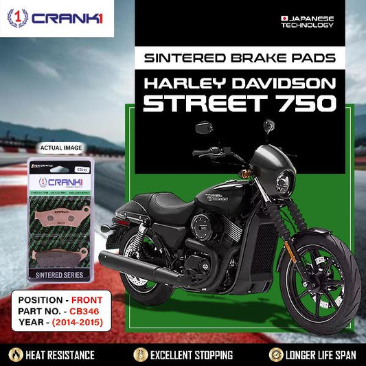 CRANK1 Brake Pads Front Harley Davidson Street 750 (2014 – 2015)-CB346