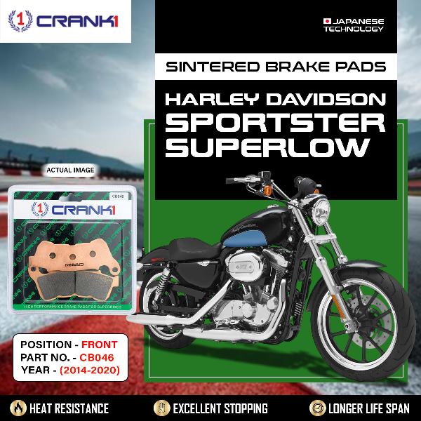 CRANK1 Brake Pads Front Harley Davidson Super Low -2014 to 2020-CB046