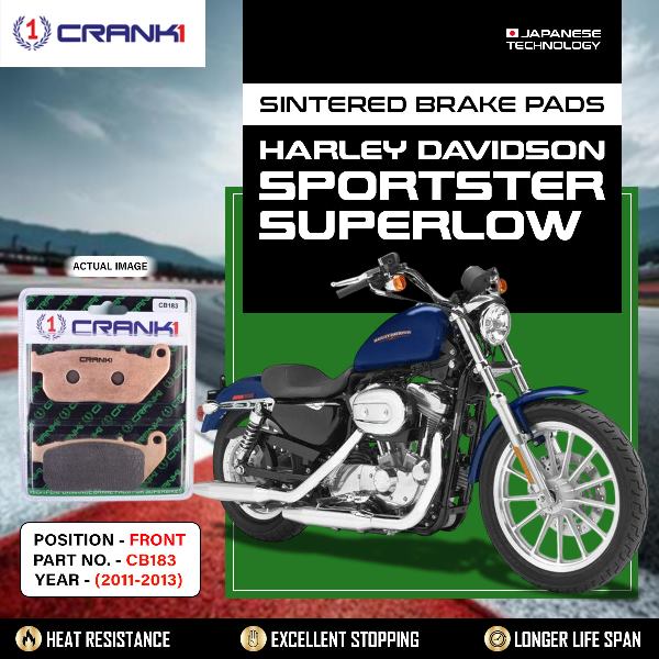 CRANK1 Brake Pads Front Harley Davidson Super Low – 2011 to 2013 – CB183