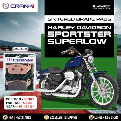 CRANK1 Brake Pads Front Harley Davidson Super Low – 2011 to 2013 – CB183