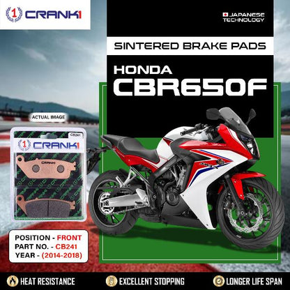 CRANK1 Brake Pads Front Honda CBR 650F -2014-2018-CB241-2 sets
