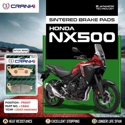 CRANK1 Brake Pads Front Honda NX 500 (2023 Onwards)-CB691