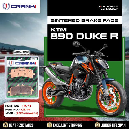 CRANK1 Brake Pads Front KTM 890 Duke R (2023 Onwards)-CB744-2 Set