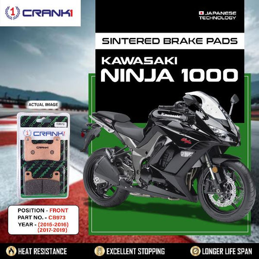 CRANK1 Brake Pads Front Kawasaki Ninja 1000-2015-2016 & 2017-2019-CB973-2 Sets