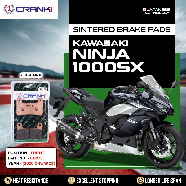 CRANK1 Brake Pads Front Kawasaki Ninja 1000SX (2020 Onwards) -CB973-2 Sets