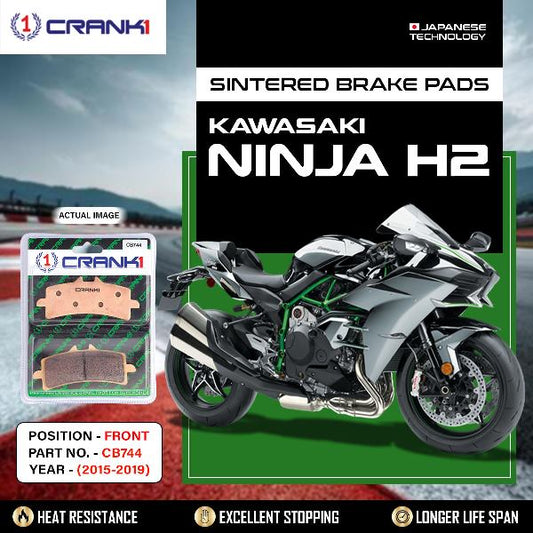 CRANK1 Brake Pads Front Kawasaki Ninja H2 -2015-2019 -CB744-2 Set