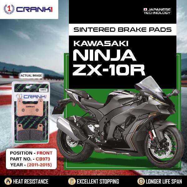 CRANK1 Brake Pads Front Kawasaki Ninja ZX-10R-2011 to 2015-CB973-2 Sets