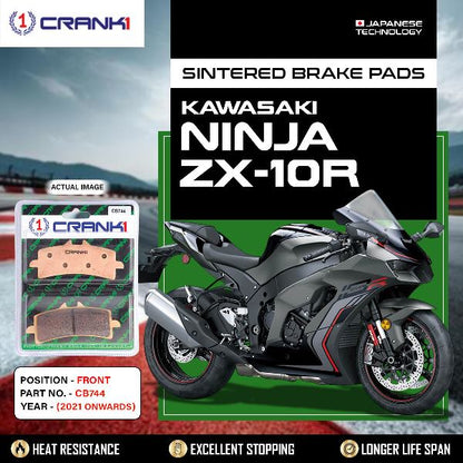 CRANK1 Brake Pads Front Kawasaki Ninja ZX-10R (2021 Onwards) -CB744-2 Set