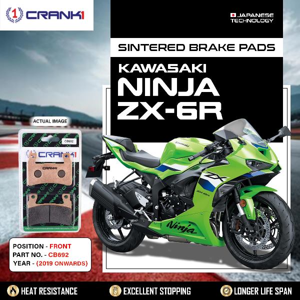 CRANK1 Brake Pads Front Kawasaki Ninja ZX6R 2019 Onwards- CB692-2 Sets