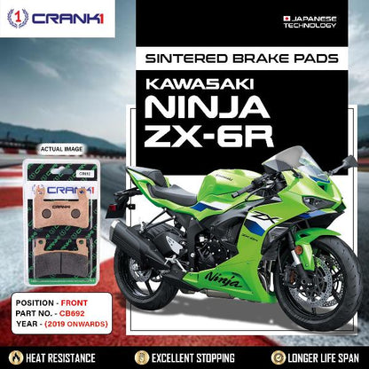 CRANK1 Brake Pads Front Kawasaki Ninja ZX6R 2019 Onwards- CB692-2 Sets
