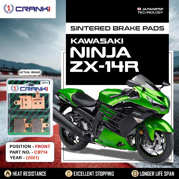 CRANK1 Brake Pads Front Kawasaki Ninja ZX 14R– 2021-CB714-2set