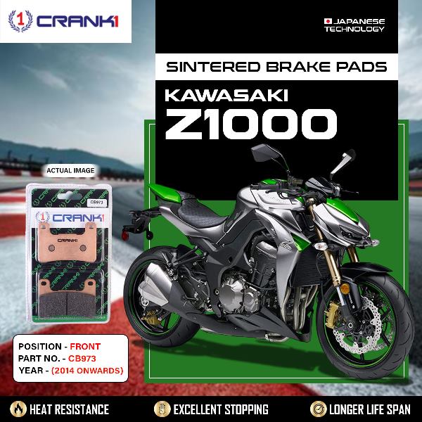 CRANK1 Brake Pads Front Kawasaki Z1000 -2014 Onward-CB973-2 Sets