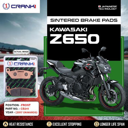 CRANK1 Brake Pads Front Kawasaki Z 650 2017 Onwards-CB241-2 sets