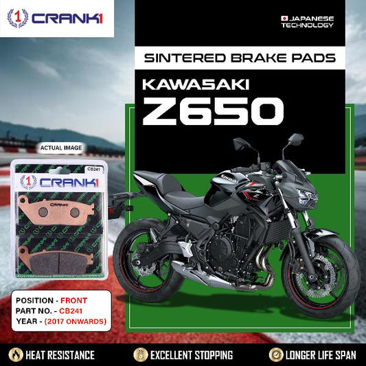 CRANK1 Brake Pads Front Kawasaki Z 650 2017 Onwards-CB241-2 sets