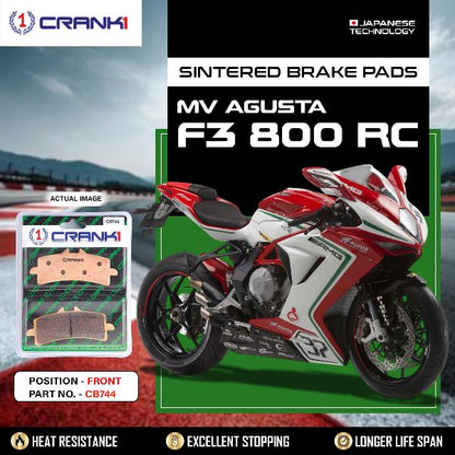 CRANK1 Brake Pads Front MV Agusta F3 800 RC-CB744-2 Set