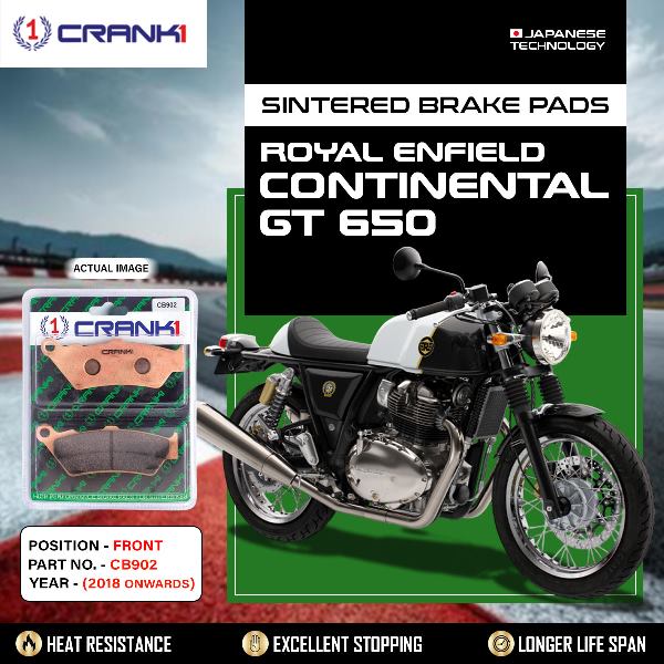CRANK1 Brake Pads Front Royal Enfield Continental GT 650 (2018 Onwards)-CB902