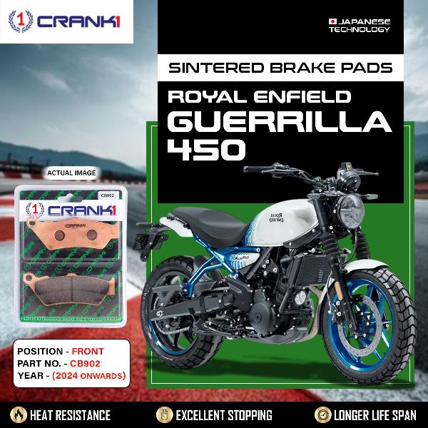 CRANK1 Brake Pads Front Royal Enfield Guerrilla 450 (2024 Onwards)-CB902