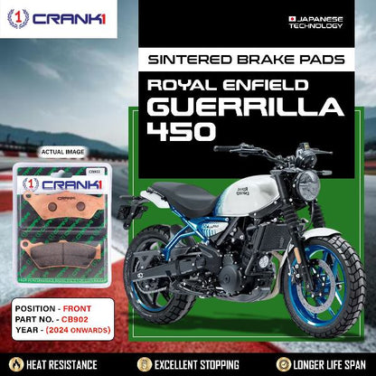 CRANK1 Brake Pads Front Royal Enfield Guerrilla 450 (2024 Onwards)-CB902
