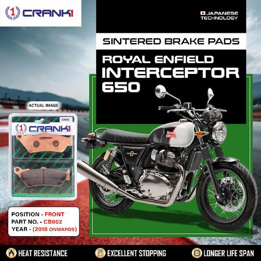 CRANK1 Brake Pads Front Royal Enfield Interceptor 650 (2018 Onwards)-CB902