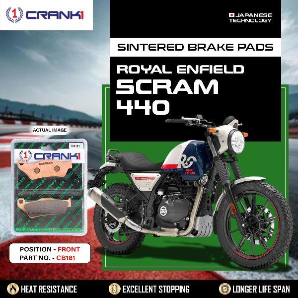 CRANK1 Brake Pads Front Royal Enfield Scram 440(2021-2023)-CB181