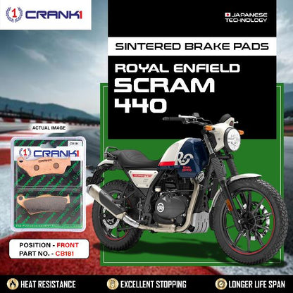 CRANK1 Brake Pads Front Royal Enfield Scram 440(2021-2023)-CB181
