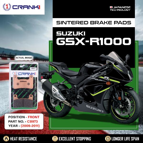 CRANK1 Brake Pads Front Suzuki GSX-R 1000-(2009-2011)-CB973-2 Sets