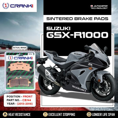 CRANK1 Brake Pads Front Suzuki GSX-R 1000 -2013-2016 -CB744-2 Set