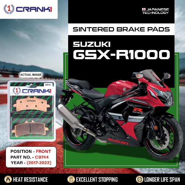 CRANK1 Brake Pads Front Suzuki GSX-R 1000 -(2017-2022) -CB744-2 Set