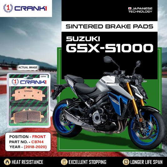 CRANK1 Brake Pads Front Suzuki GSX-S 1000 -2018-2020 -CB744-2 Set