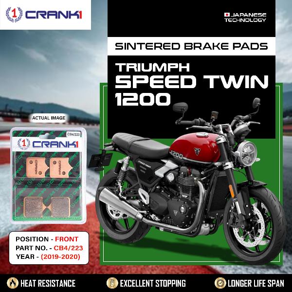 CRANK1 Brake Pads Front Triumph Speed Twin 1200 – (2019-2020) -CB4223 ( 2 sets)