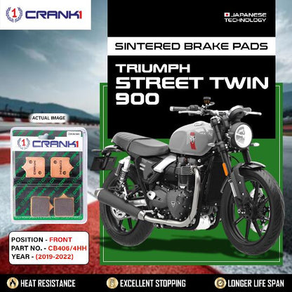 CRANK1 Brake Pads Front Triumph street twin 900 (2019-2022)-CB4064HH