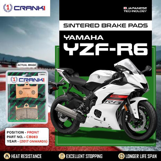 CRANK1 Brake Pads Front Yamaha R6 – 2017 Onwards-CB0832 Sets