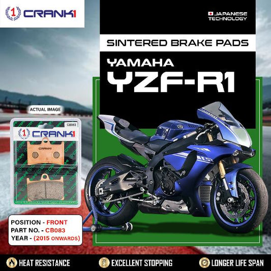 CRANK1 Brake Pads Front Yamaha YZF R1-(2015 Onwards)-CB0832 Sets Front