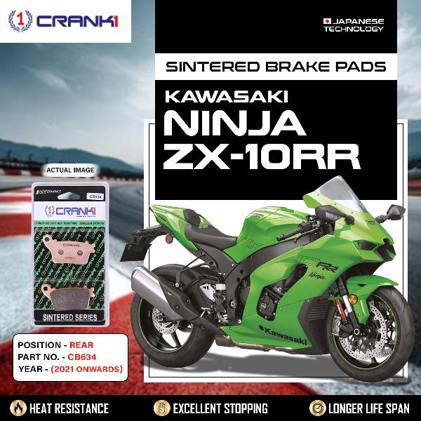 CRANK1 Brake Pads Rear-Kawasaki Ninja ZX 10RR 2021 Onwards-CB634