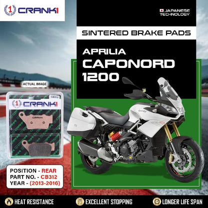 CRANK1 Brake Pads Rear Aprilia Caponord 1200 2013-2016-CB312
