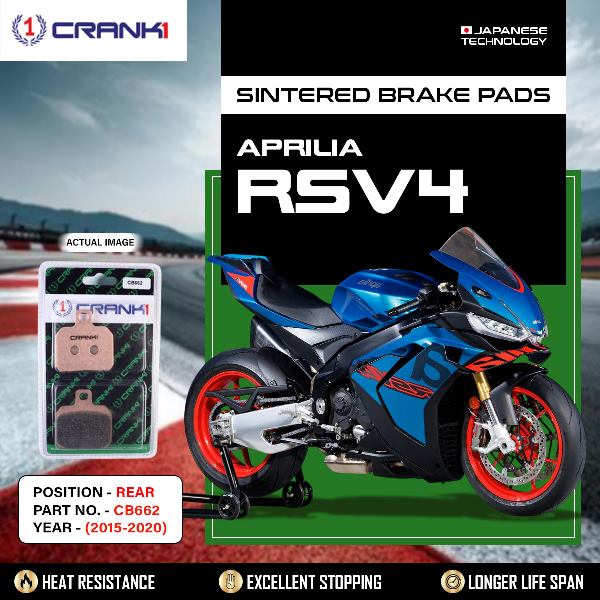 CRANK1 Brake Pads Rear Aprilia RSV4 2015-2020-CB662
