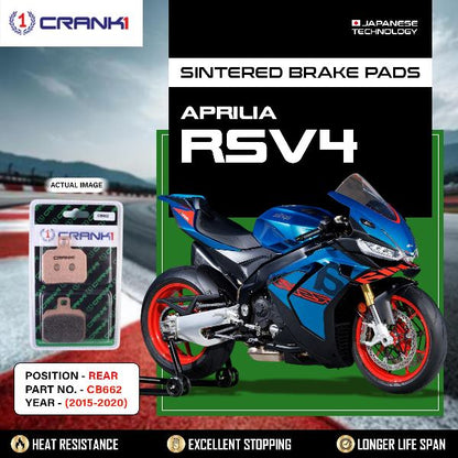 CRANK1 Brake Pads Rear Aprilia RSV4 2015-2020-CB662