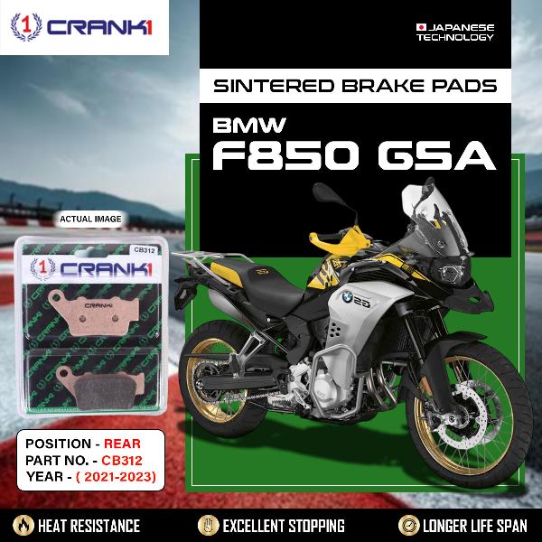 CRANK1 Brake Pads Rear BMW F850 GSA (2021-2023)-CB312