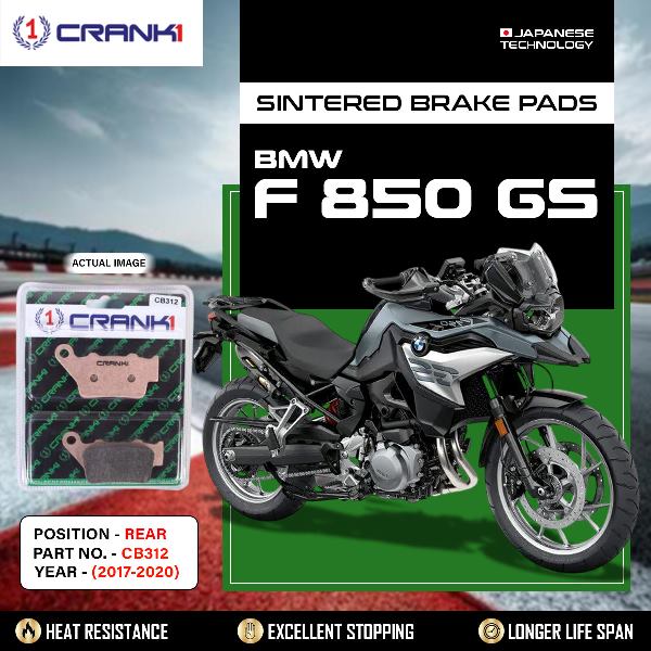 CRANK1 Brake Pads Rear BMW F850 GS 2017-2020-CB312