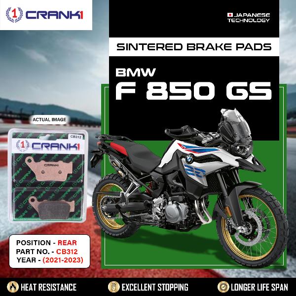 CRANK1 Brake Pads Rear BMW F850 GS (2021-2023) -CB312